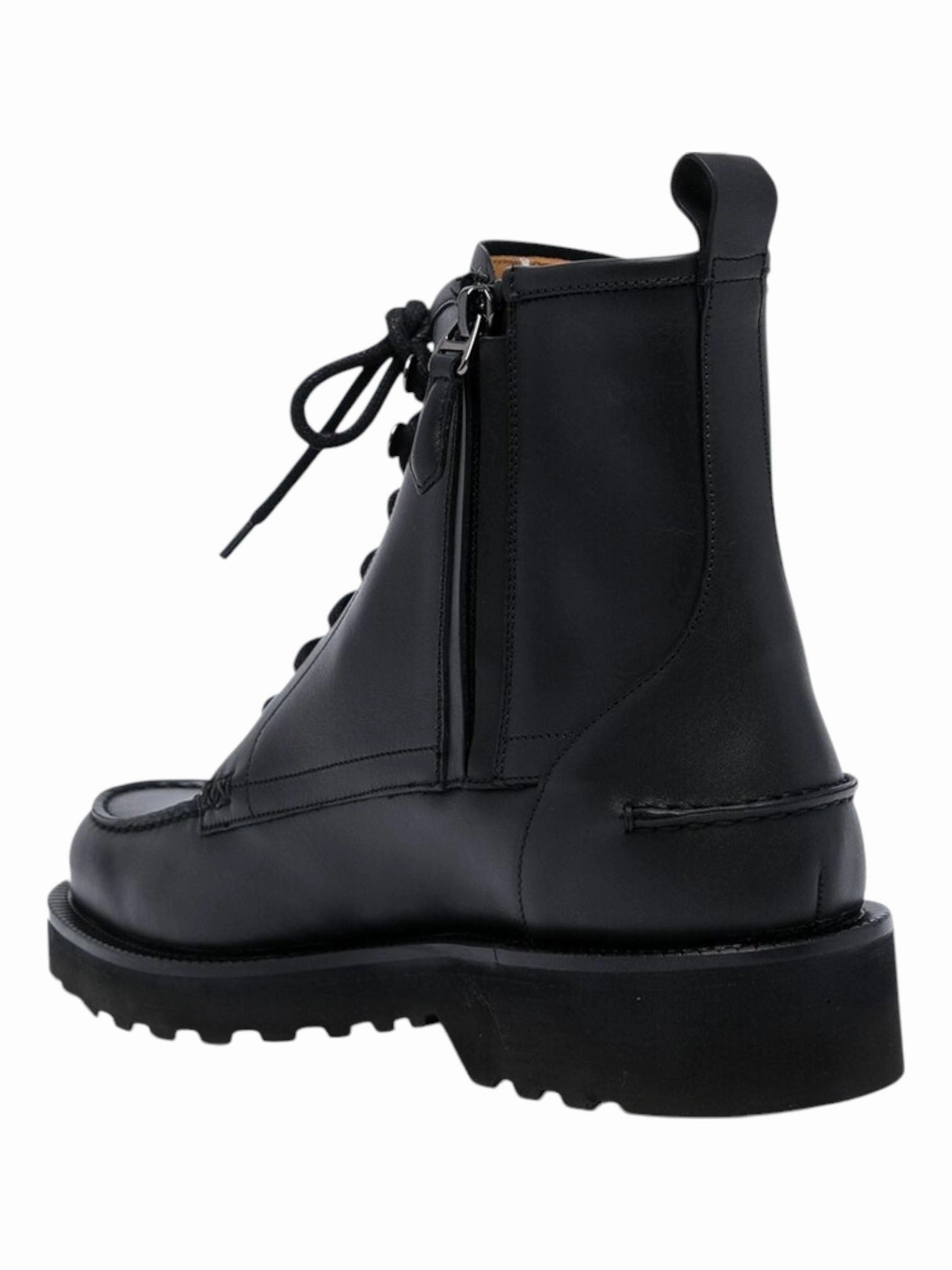 Bally Nokor 6239793 Men's Black Moc Toe Leather Boots