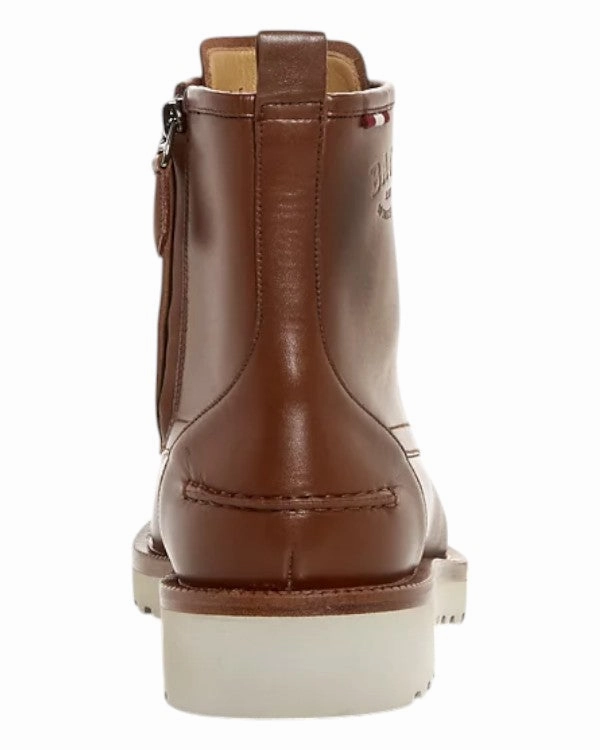 Bally Nokor 6239794 Men's Brown Moc Toe Leather Boots
