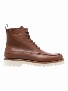 Bally Nokor 6239794 Men's Brown Moc Toe Leather Boots Mens Winter & Rain Boots clearance