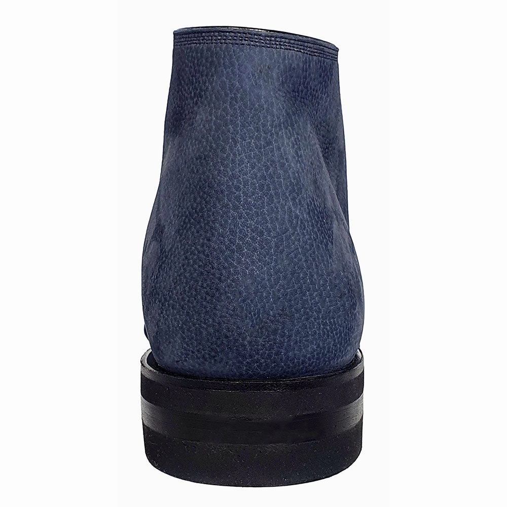 Bally Skiligny 6237888 Men's Midnight Blue Grained Calf Leather Desert Boots