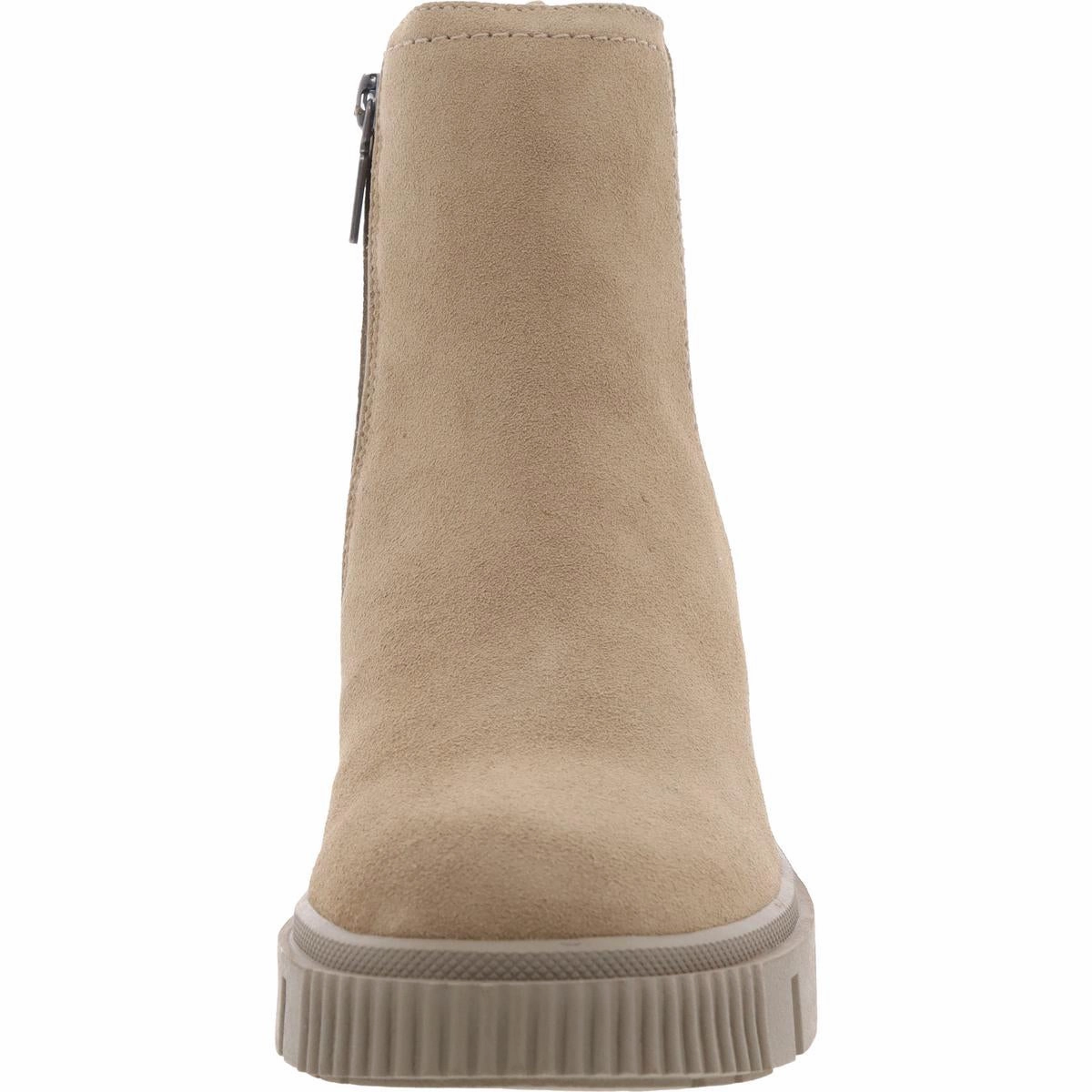 Bandit Womens Zipper Suede Chelsea Boots