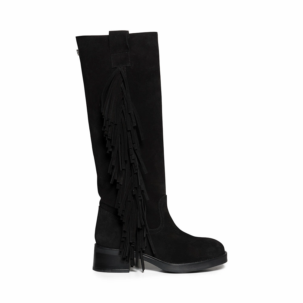 Banner-F Boot BLACK SUEDE Womens Boots & Booties promotion