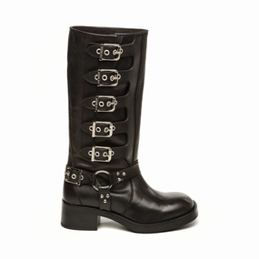 Battle Boot BLACK LEATHER Womens Boots & Booties promotion