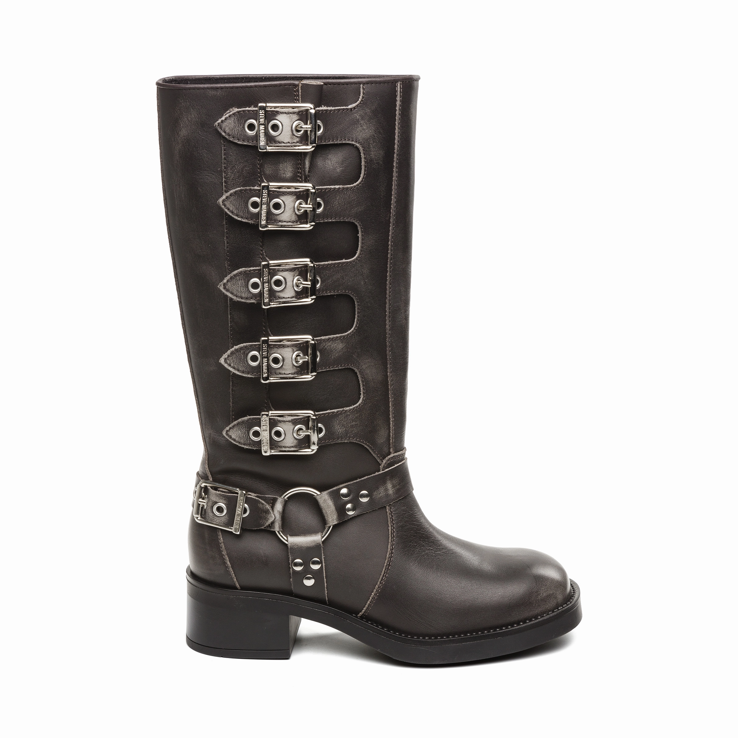 Battle Boot DK GREY LEATHER Womens Boots & Booties promotion