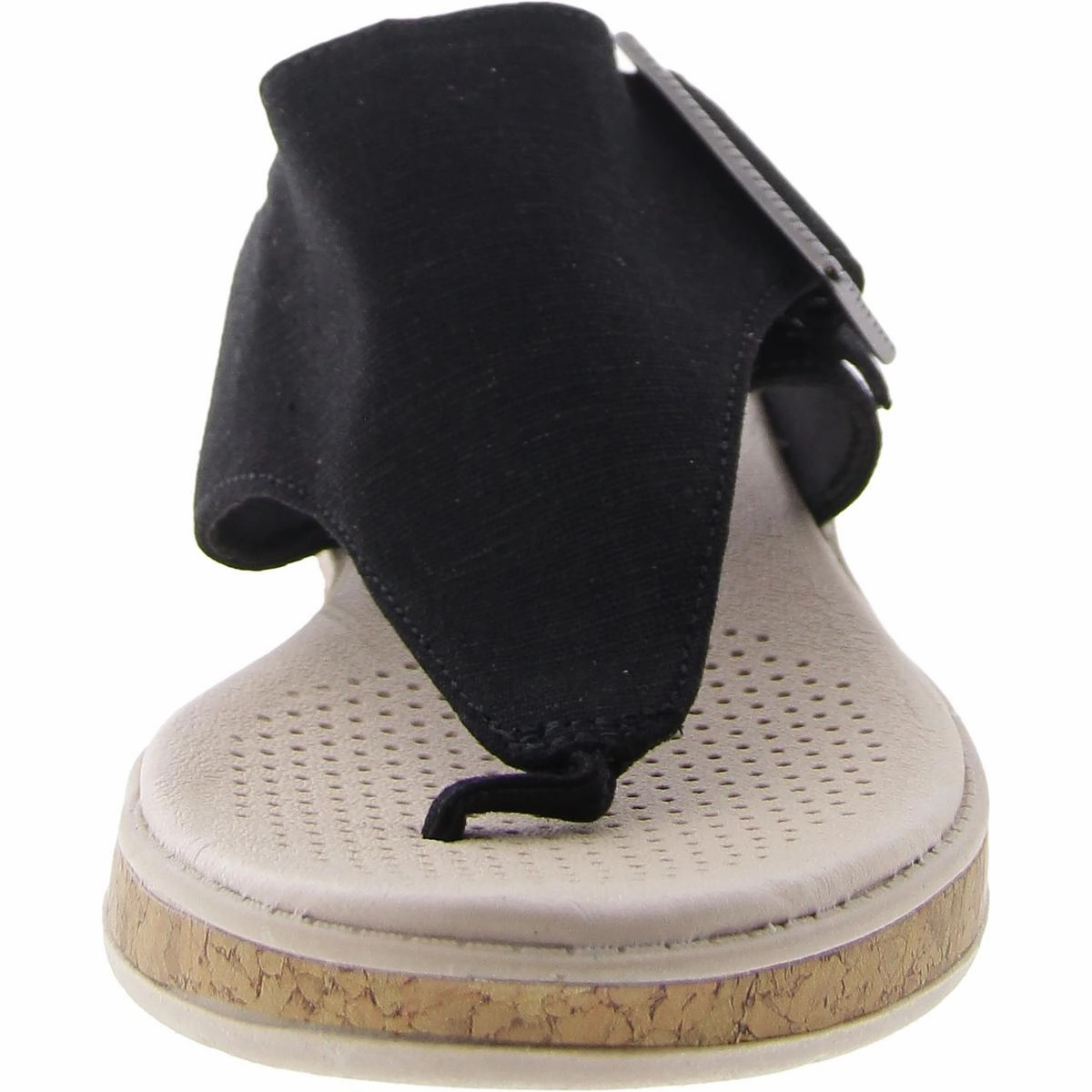 BAY Womens Buckle Canvas Wedge Sandals