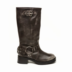 Beau Boot DK GREY LEATHER Womens Boots & Booties promotion