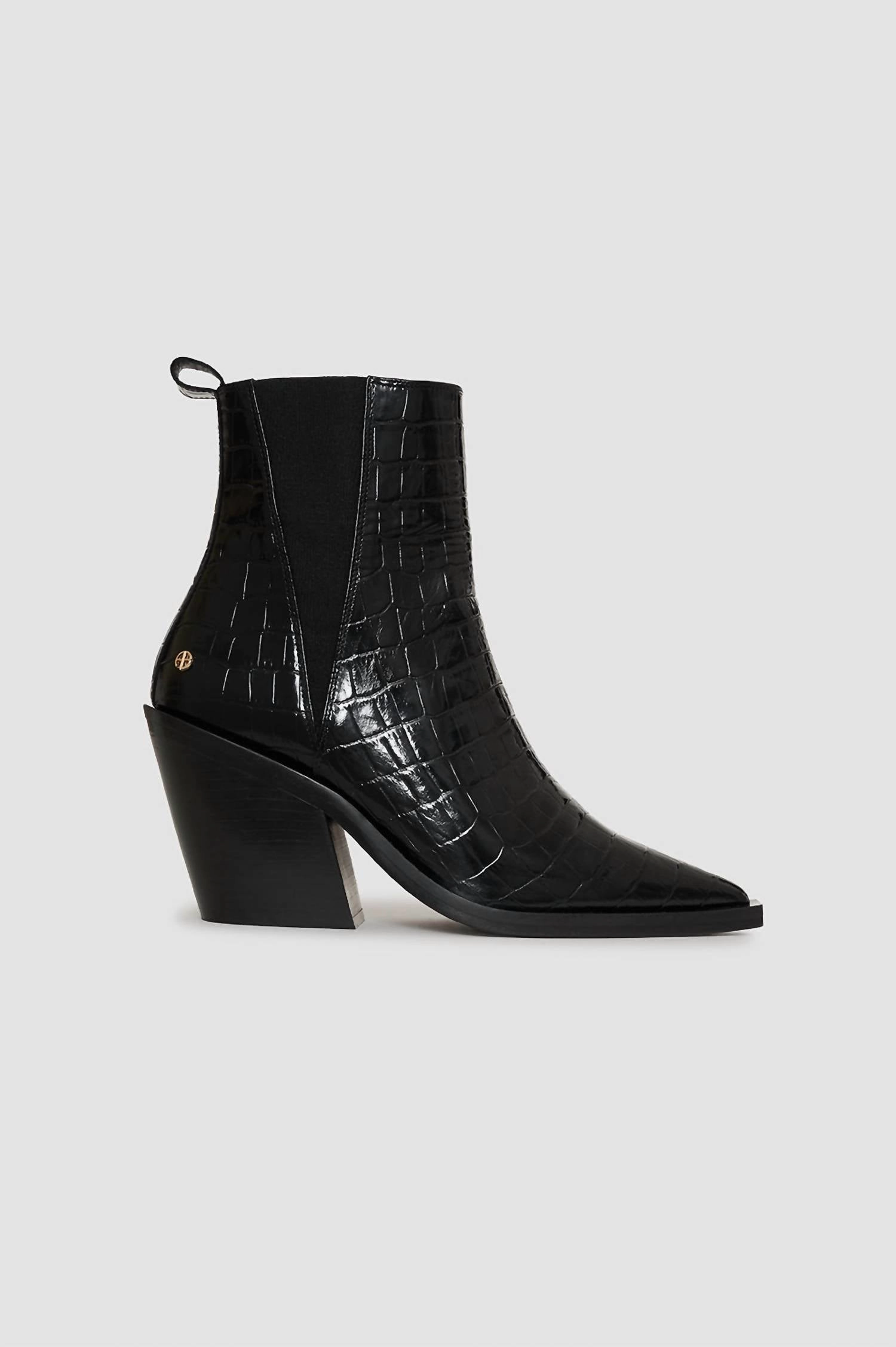 Bekah Boots In Black Embossed