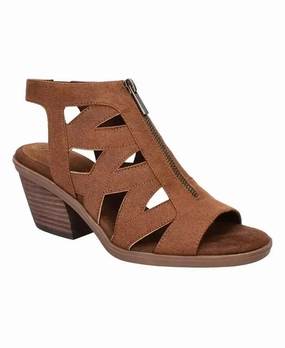 Bella Vita Jovanah Sandals Womens 8 Honey Round Toe Block Heel Strappy GBNC686 Stylish Womens Slides & Sandals