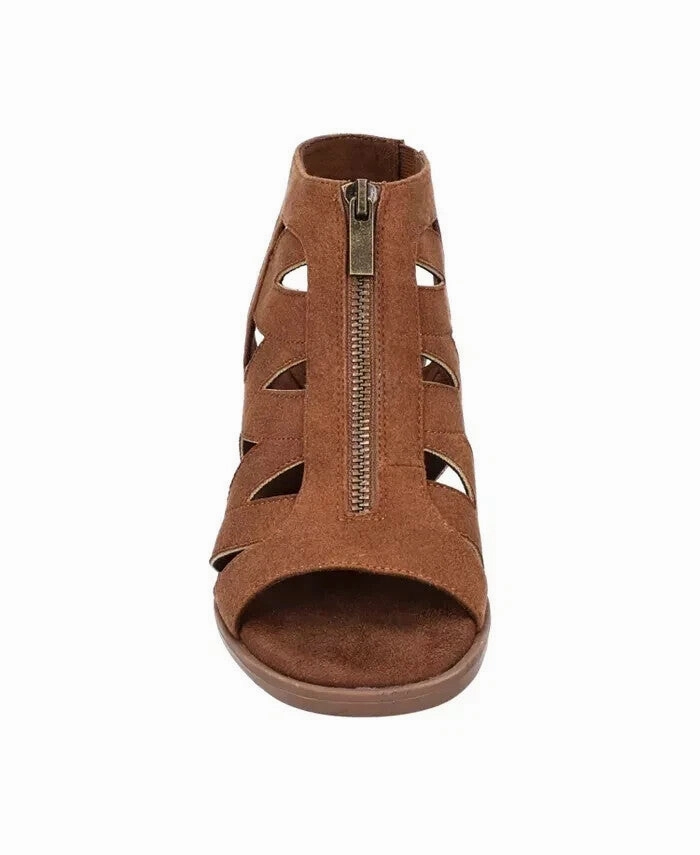 Bella Vita Jovanah Sandals Womens 8 Honey Round Toe Block Heel Strappy GBNC686