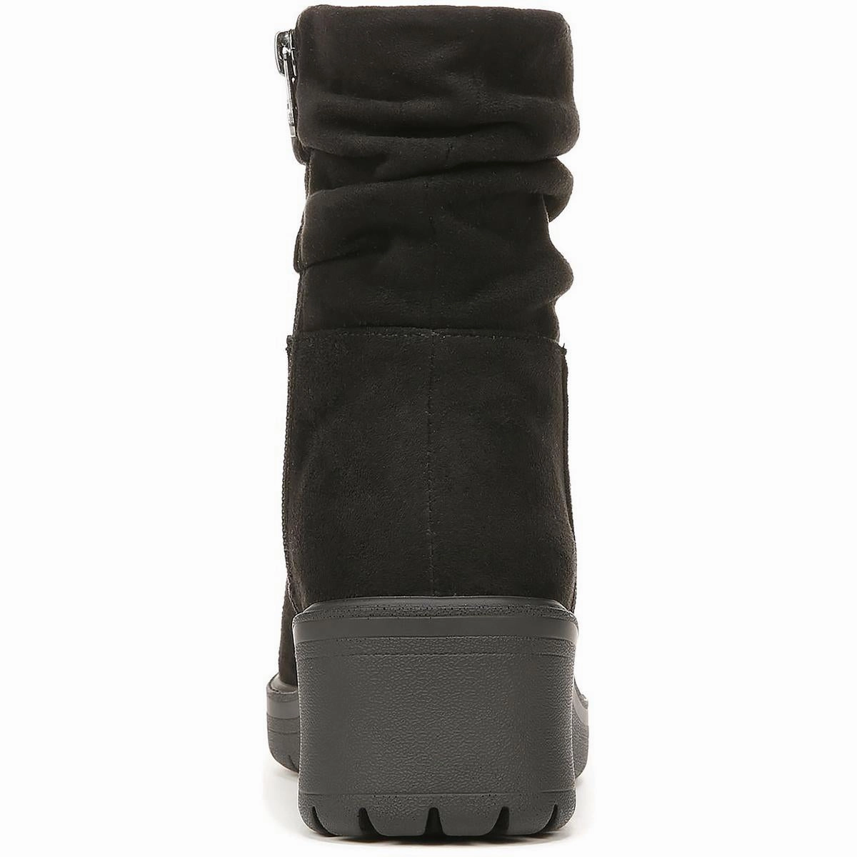 Berkley Womens Faux Suede Ruched Ankle Boots