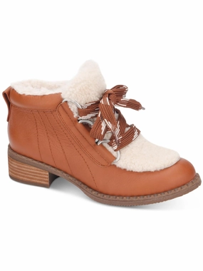 Best Stitch Womens Leather Shearling Shooties Womens Dress Boots for less
