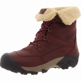 Betty Womens Lugged Sole Leather Winter & Snow Boots Discount Boots for Women