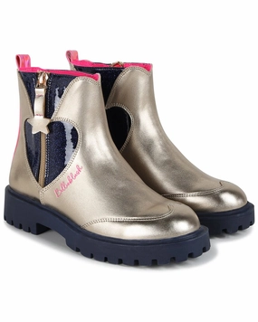 Billieblush Sequin Heart Metallic Boot Girls Boots & Booties sale