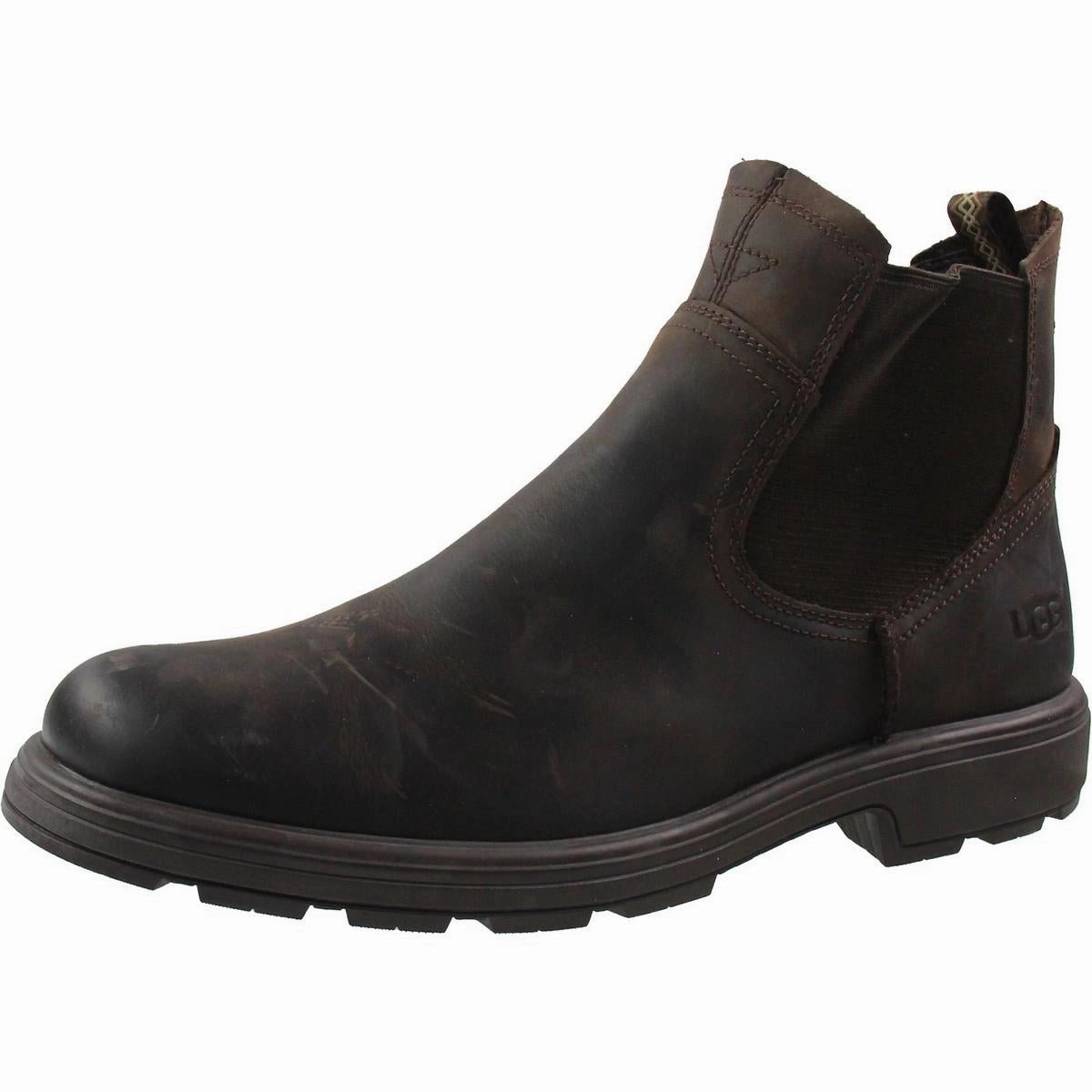 Biltmore  Mens Leather Pull On Chelsea Boots