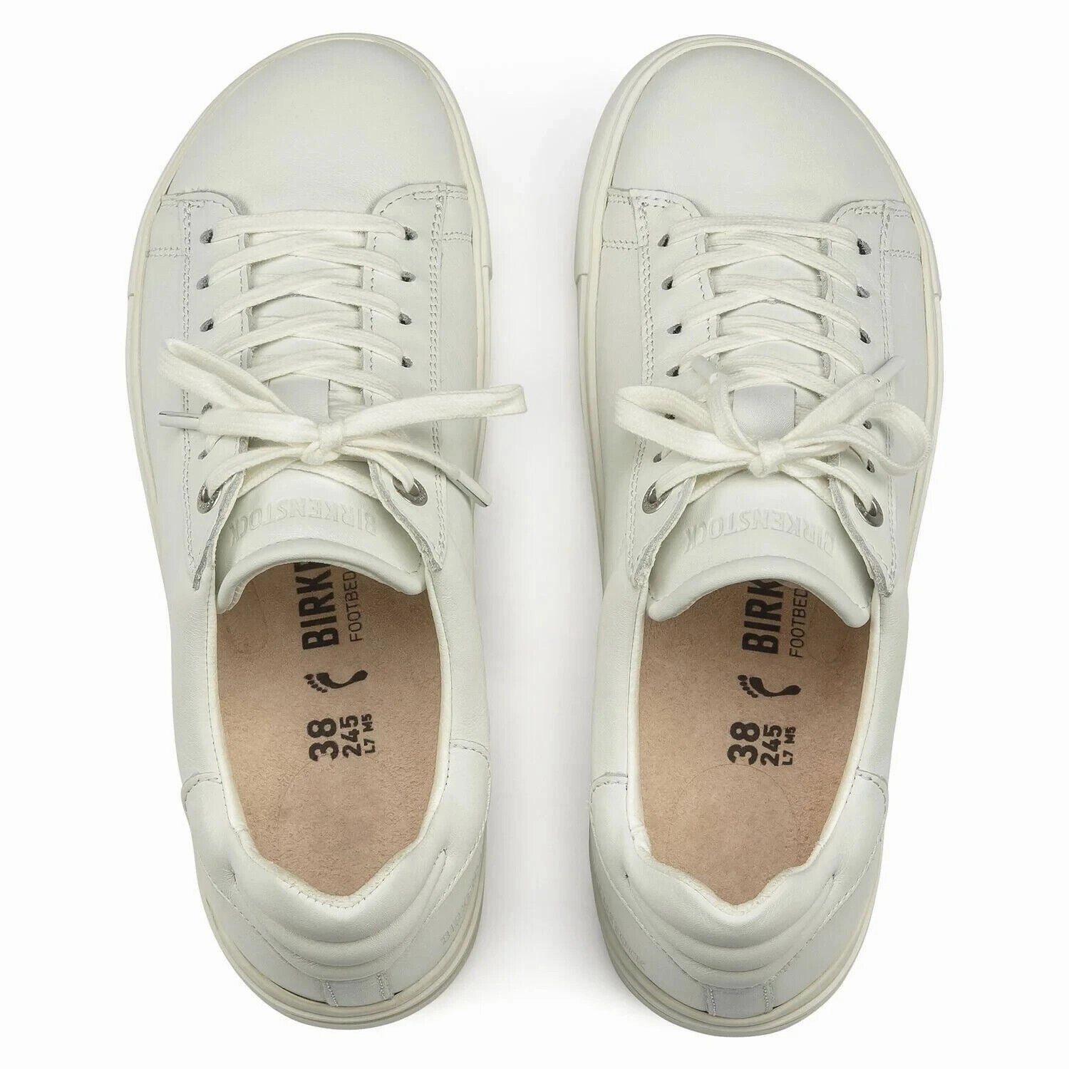 Birkenstock Bend 1017724-100 Sneaker Unisex White Leather Lifestyle Shoe ZPO2035