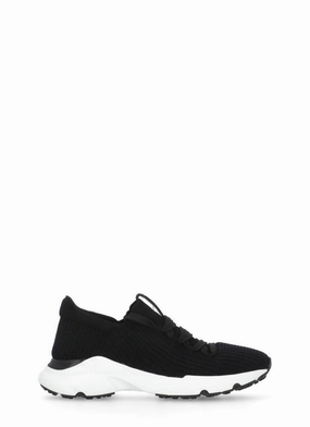 Black Fabric Sneakers Womens Sports Shoes clearance