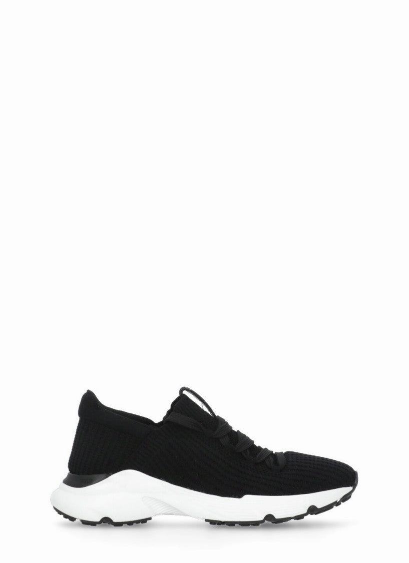 Black Fabric Sneakers Womens Sports Shoes clearance