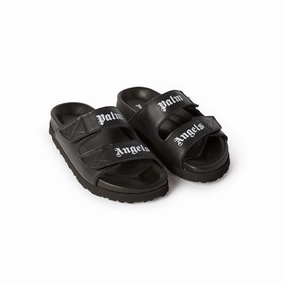 Black Print Double Strap Sandals Discount Boys Footwear online
