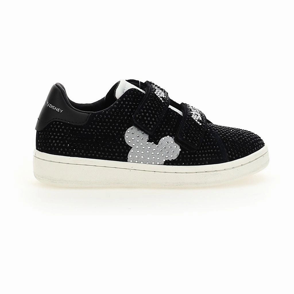 Black Studded Mickey Sneakers Discount Boys Sports Shoes online