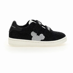 Black Studded Mickey Sneakers Discount Boys Sports Shoes online