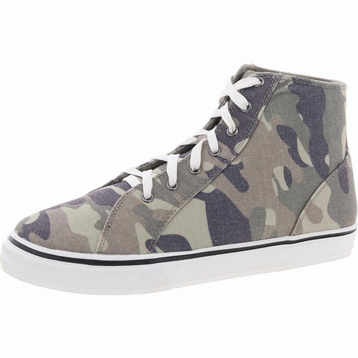 BLAKELY Womens Cushioned Footbed Canvas High-Top Sneakers