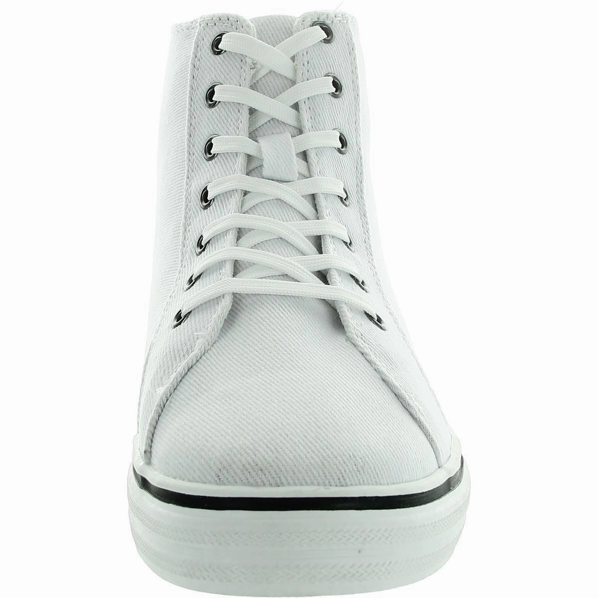 BLAKELY Womens Cushioned Footbed Canvas High-Top Sneakers