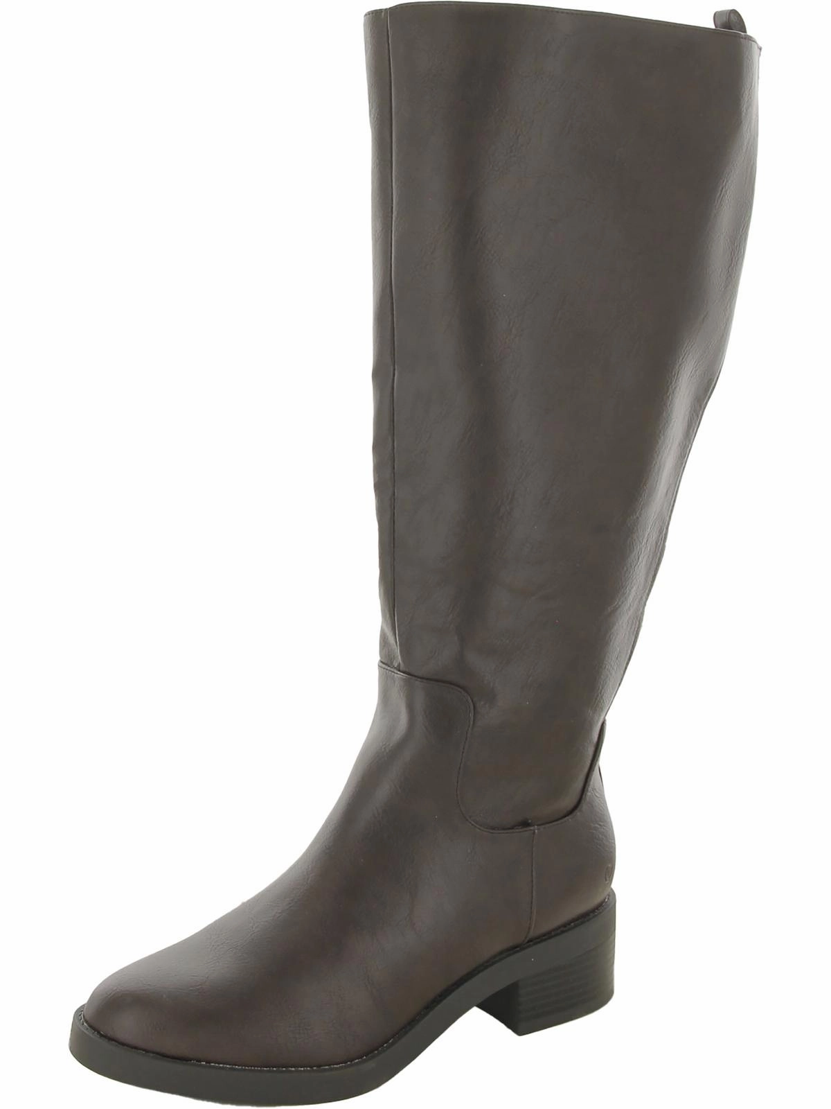Blythe Womens Faux Leather Wide Calf Knee-High Boots