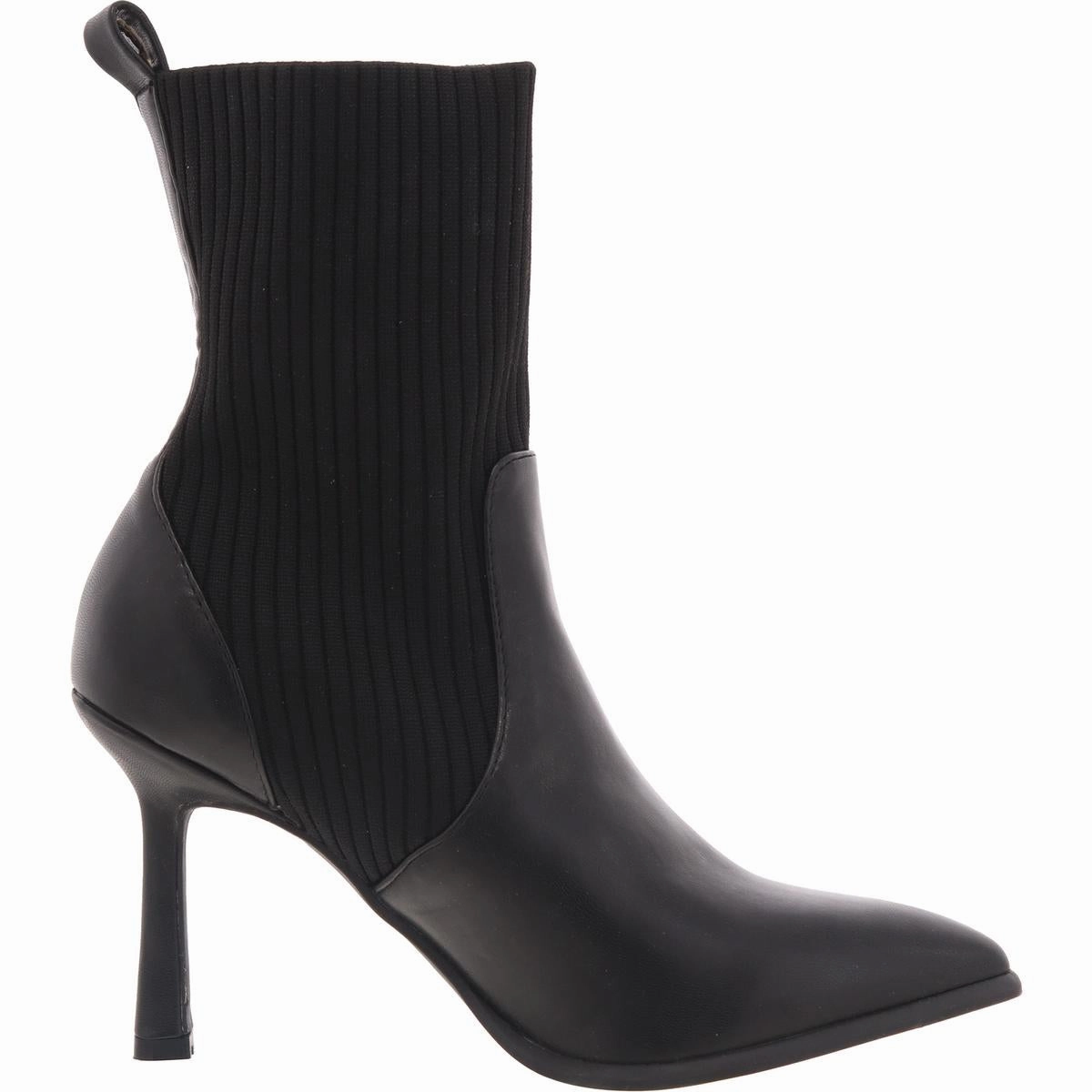 Bobbie Womens Ribbed Knit Mid-Calf Boots