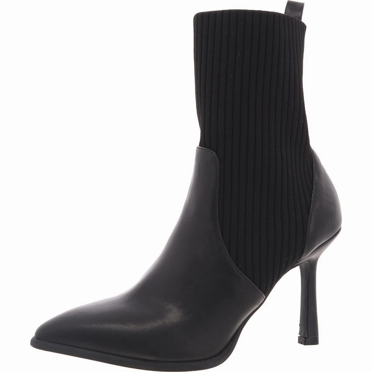 Bobbie Womens Ribbed Knit Mid-Calf Boots