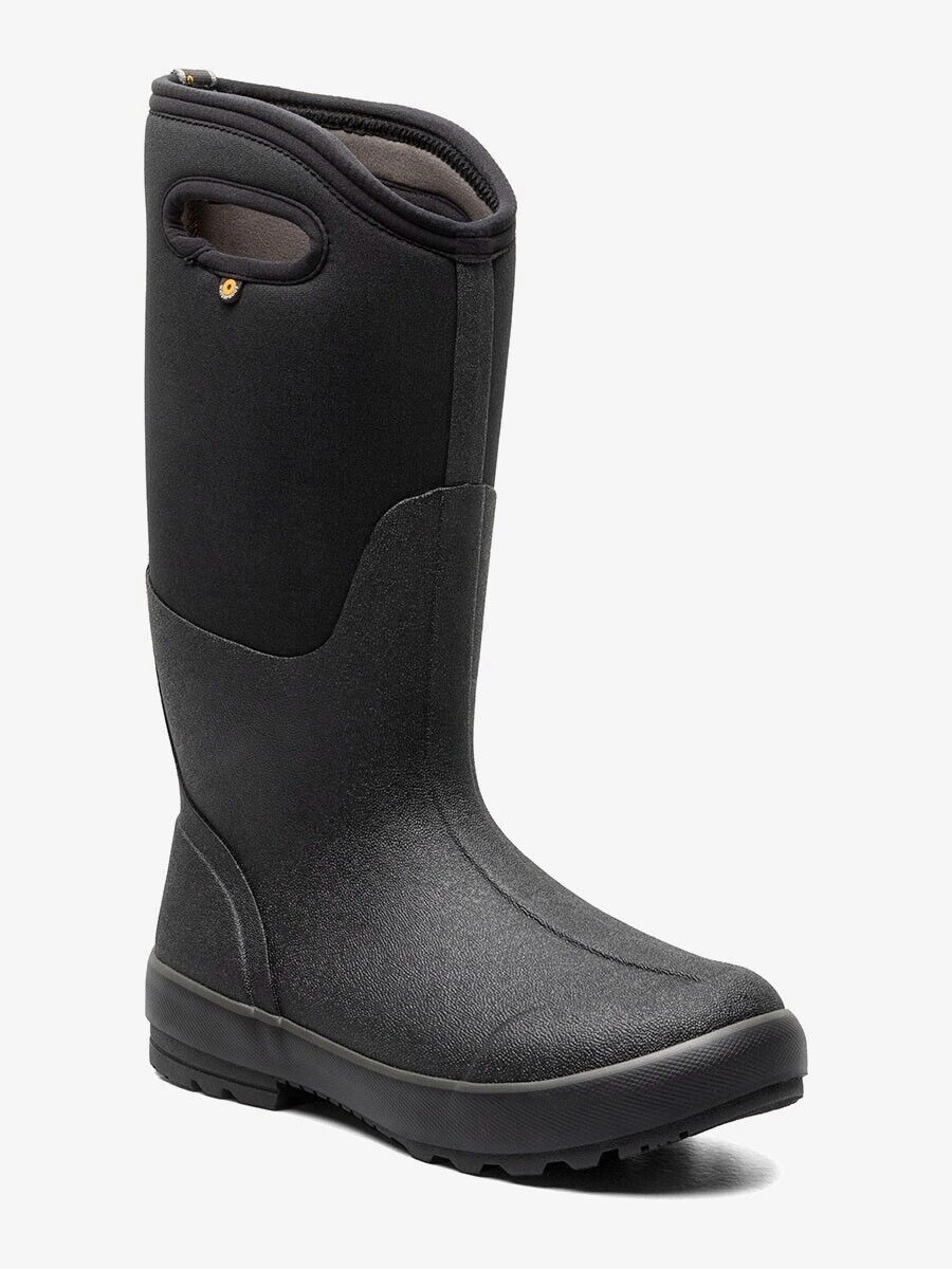Bogs Classic II 73035W-001 Womens 6 Black Waterproof Wide Calf Farm Boots KHD374
