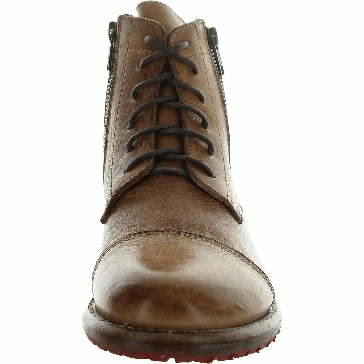 Bonnie Womens Distressed Leather Combat Boots