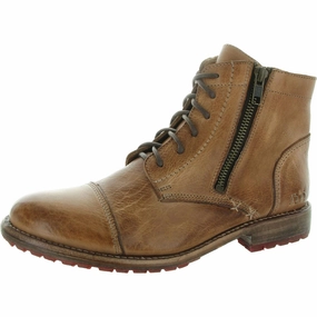 Bonnie Womens Distressed Leather Combat Boots Discount Boots for Women