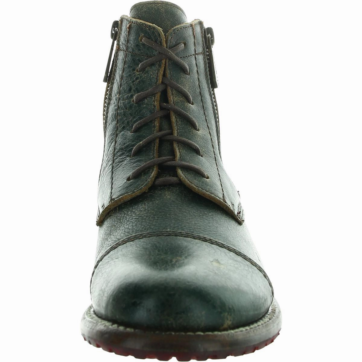 Bonnie Womens Distressed Leather Combat Boots
