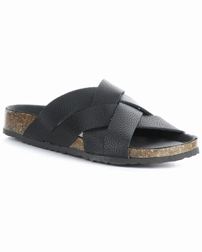 BOS & CO Mattie Leather Sandal Cheap Womens Slide Sandals