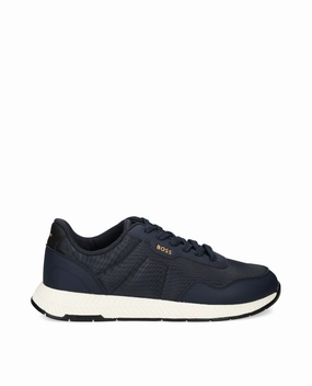 BOSS Titanium navy blue sneakers Mens Shoes online flash sale
