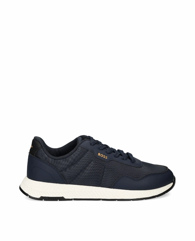 BOSS Titanium navy blue sneakers Mens Shoes online flash sale