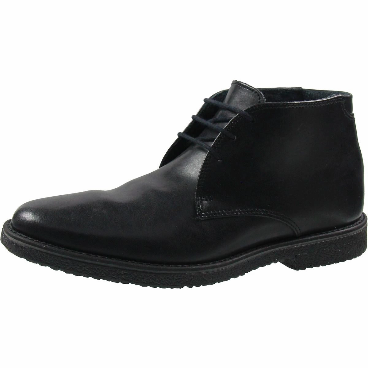 Boswell Mens Lace-Up Faux Leather Chukka Boots