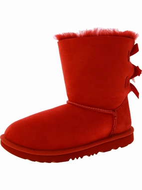 Bow II Girls Lined Suede Winter Boots Discount Girls Shoes with deals