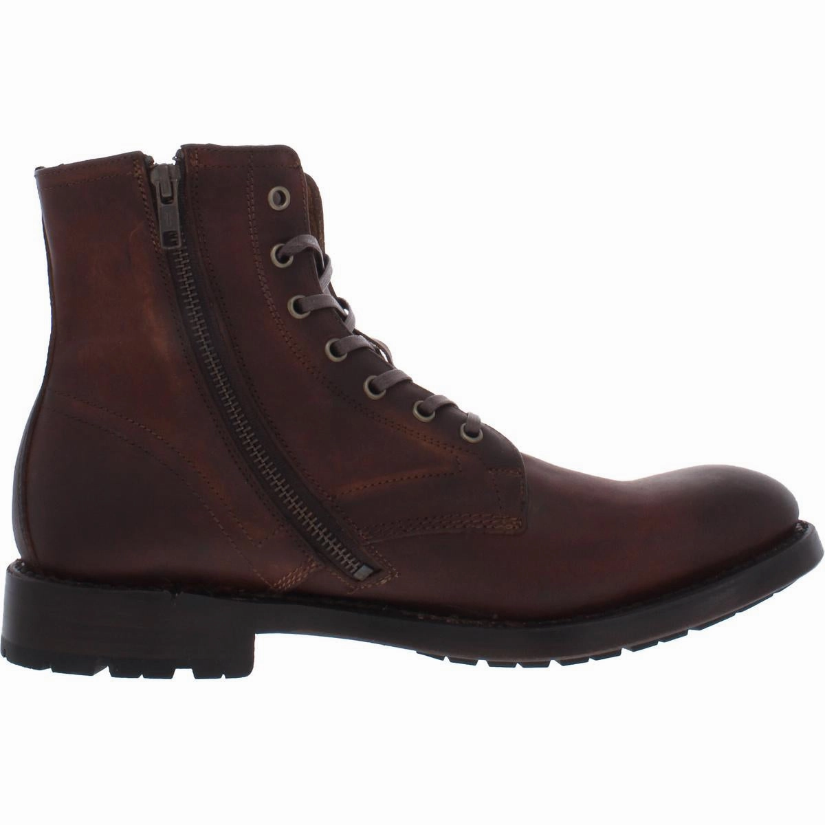 Bowery Mens Leather Lace Up Ankle Boots