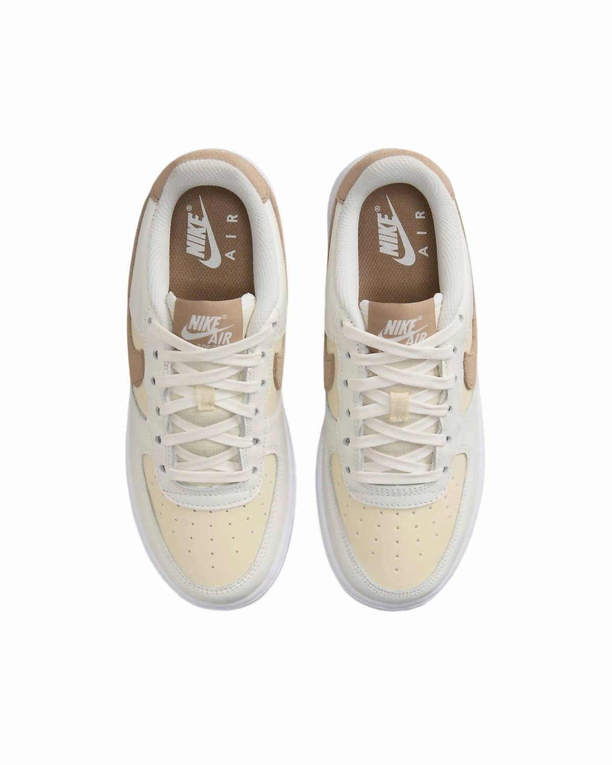 Boy's Air Force 1 Lv8 5 Gs Sneakers In Sail/khaki-Coconut Milk-White