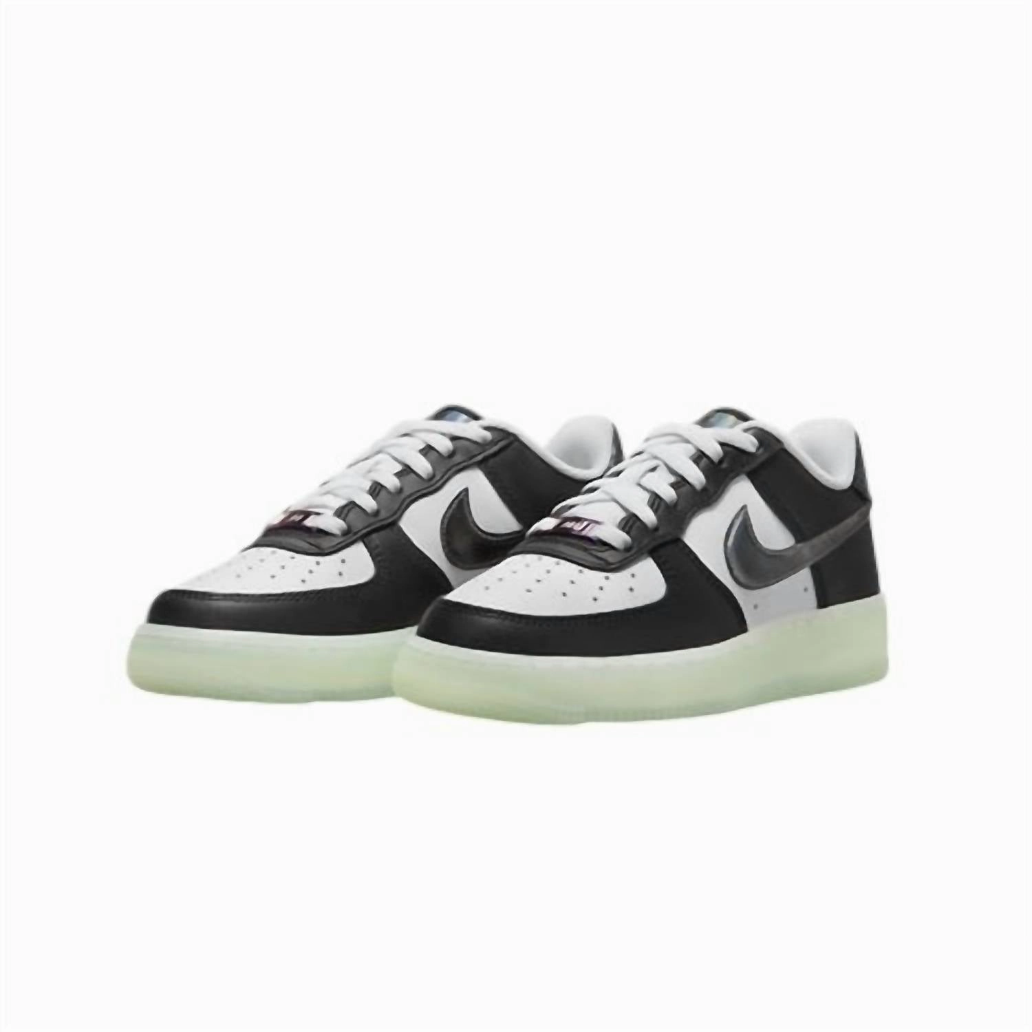 Boy's Air Force 1 Lv8 Gs Sneakers In White/vapor Green-Black Boys Shoes cheap deals