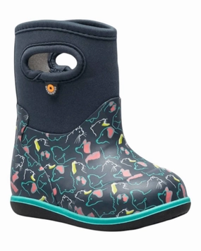 Boy's Classic Pet Boots In Ink Blue Multi Discount Boys Footwear online