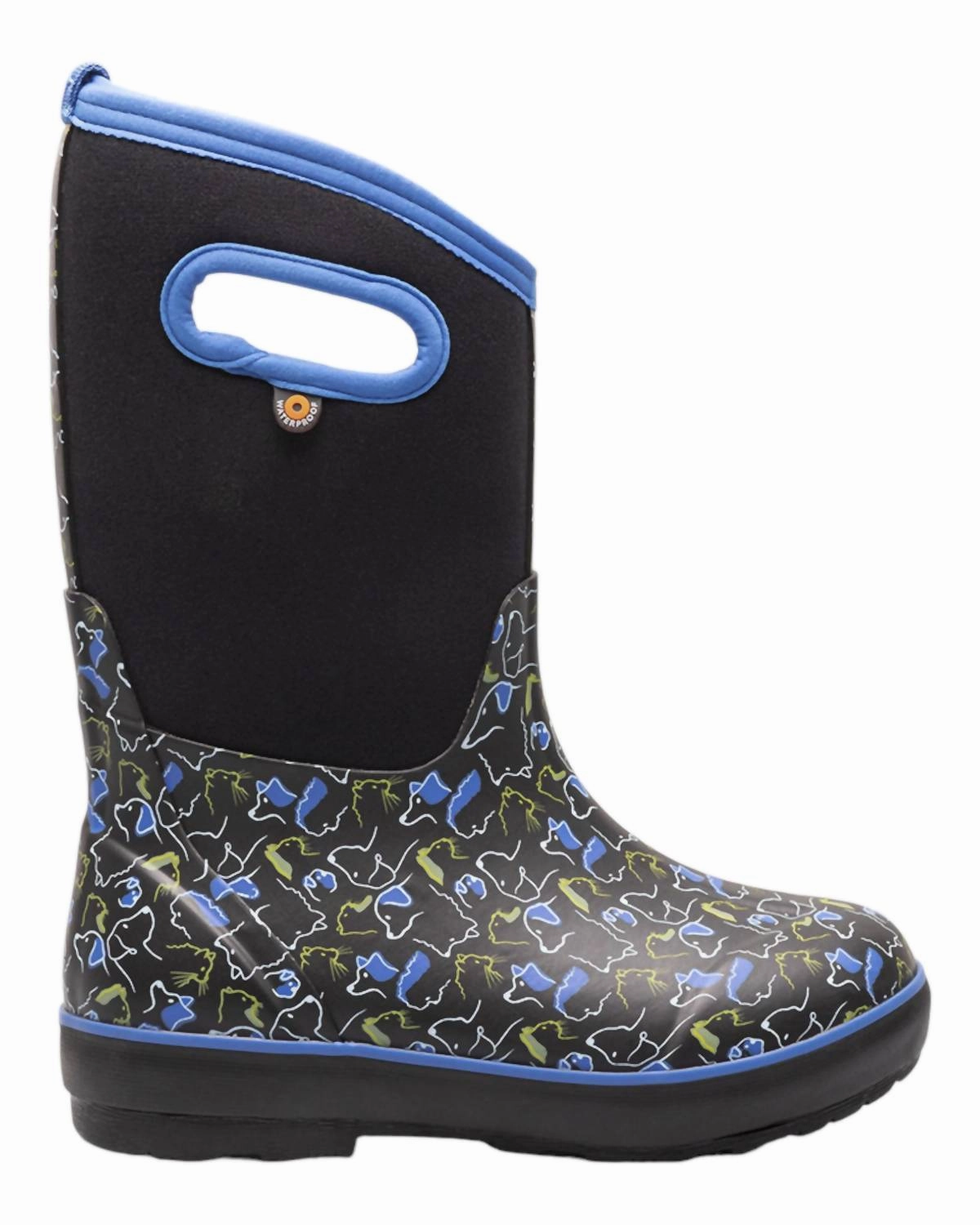 Boy's Classic Pets Boots In Black Multi
