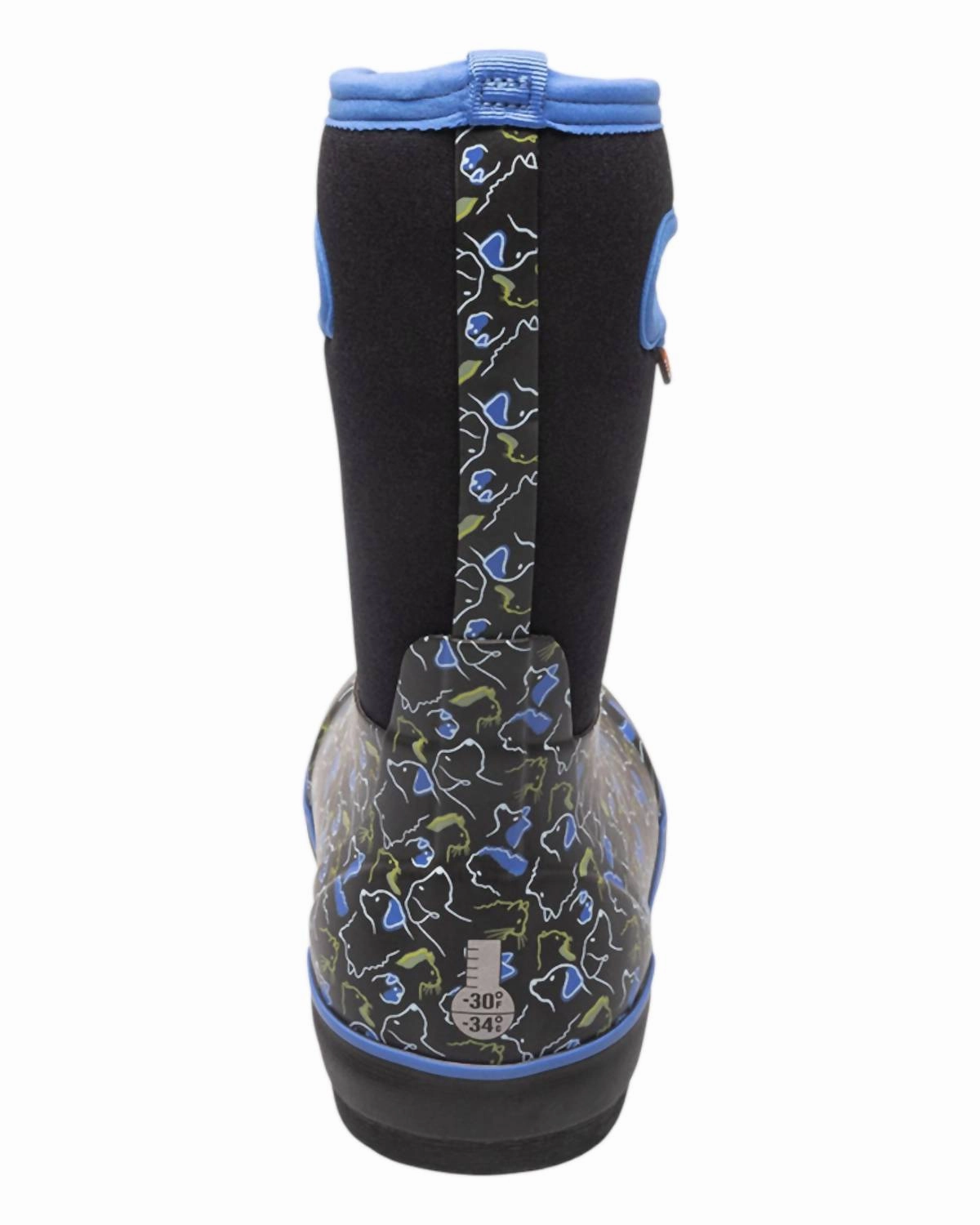 Boy's Classic Pets Boots In Black Multi