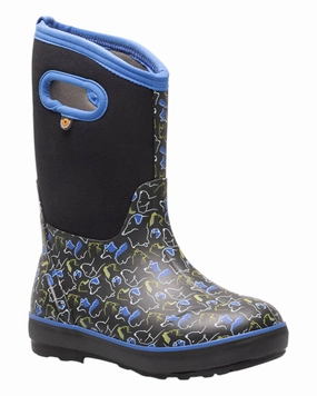 Boy's Classic Pets Boots In Black Multi Boys Boots online deals