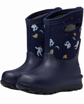 Boy's Neoclassic Space Pizza Rain Boots In Navy Boys Boots online deals