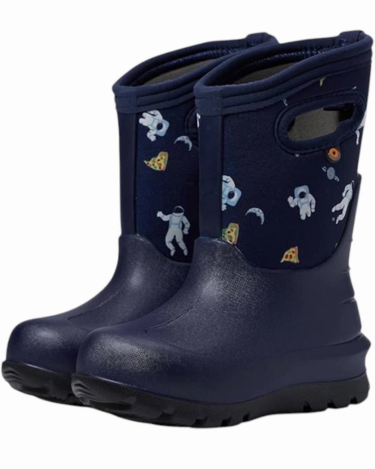 Boy's Neoclassic Space Pizza Rain Boots In Navy Discount Boys Footwear online