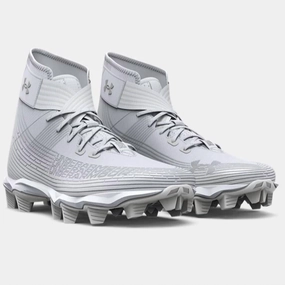 Boys' Highlight Franchise Jr. Football Cleats In White/metallic Silver Cheap Mens Athletic Sneakers