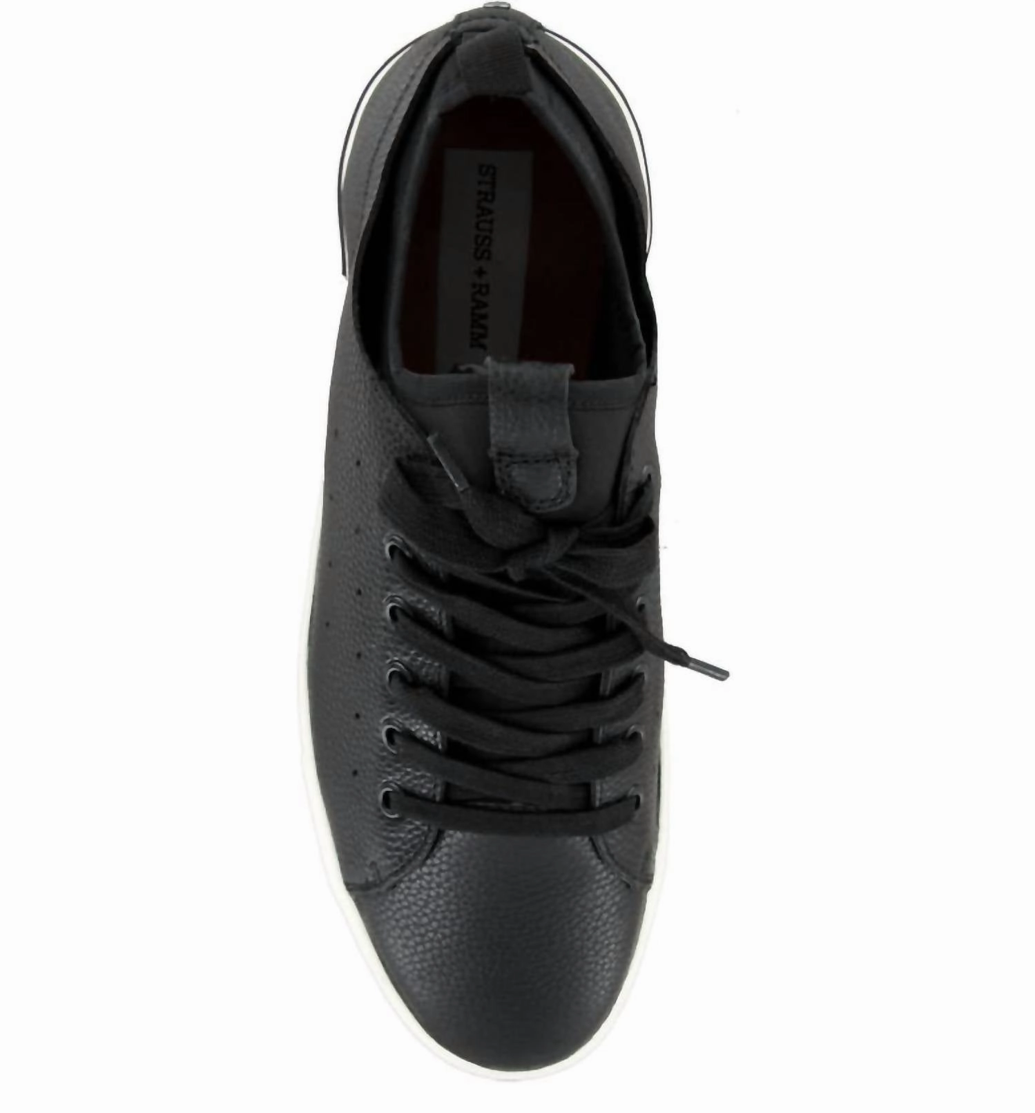 Boys' Leather Sneaker In Black
