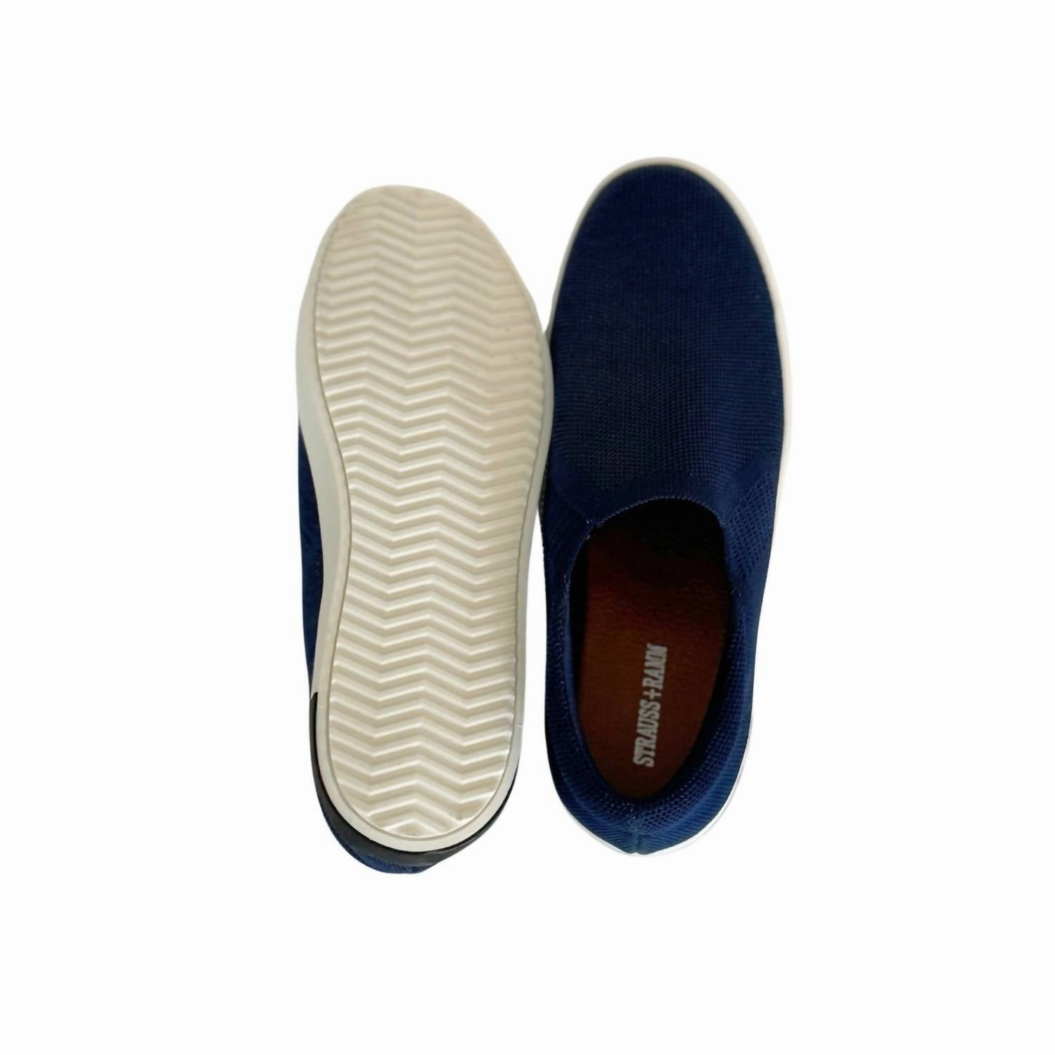 Boys Knit Slip Ons In Navy